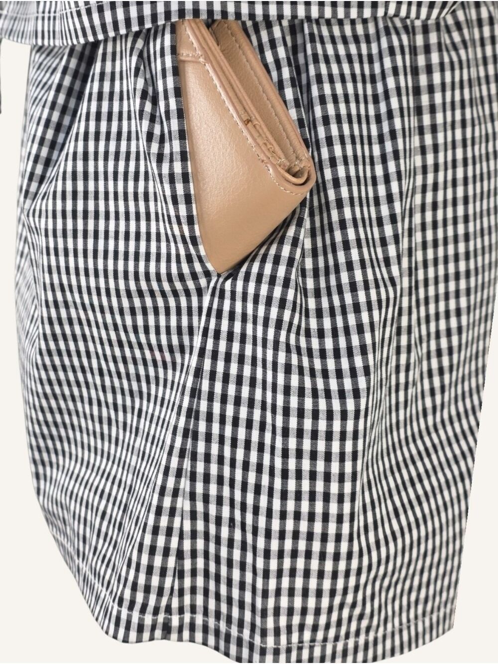PRIV Black Gingham 2-Piece Top & Shorts Set Small Pockets Designed In Canada - Picture 8 of 15